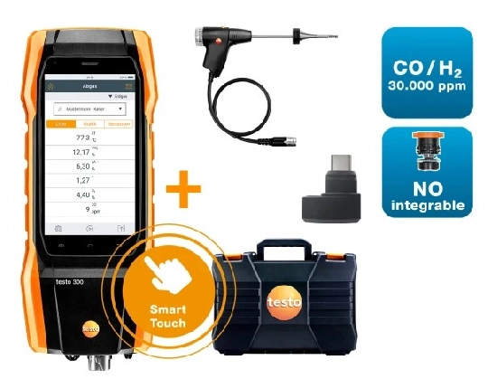 Producto Set analizador de combustión testo 300 Longlife - Con dilución